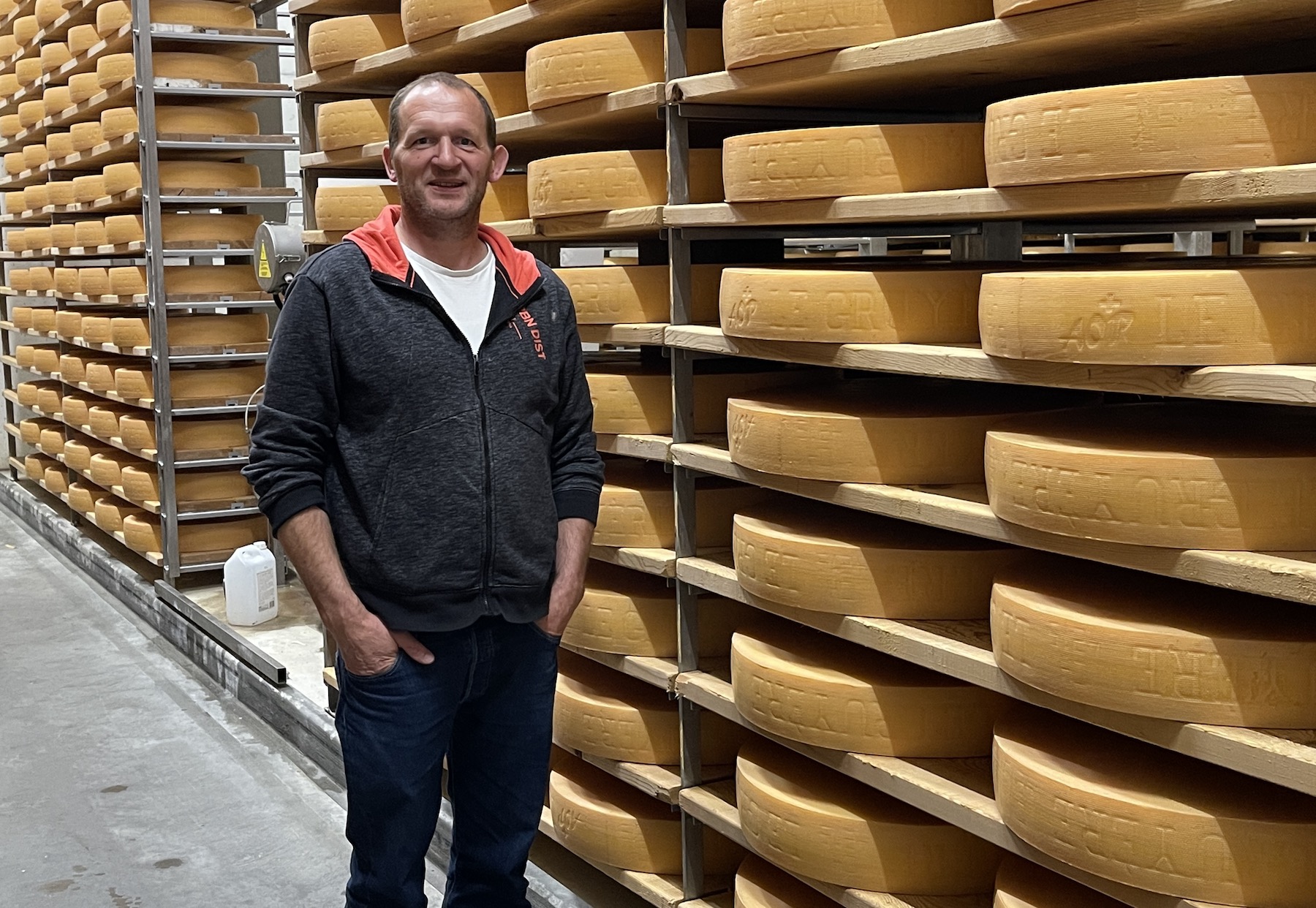 Olivier Baudois vient de recevoir le prix du meilleur Gruyère AOP de Neuchâtel (photo: PB)